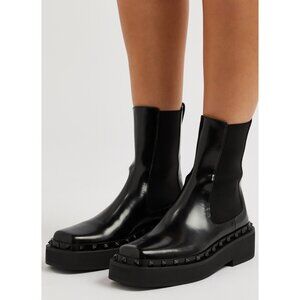 Valentino M-Way Rockstud Beatle Boots in Black, size 37.5